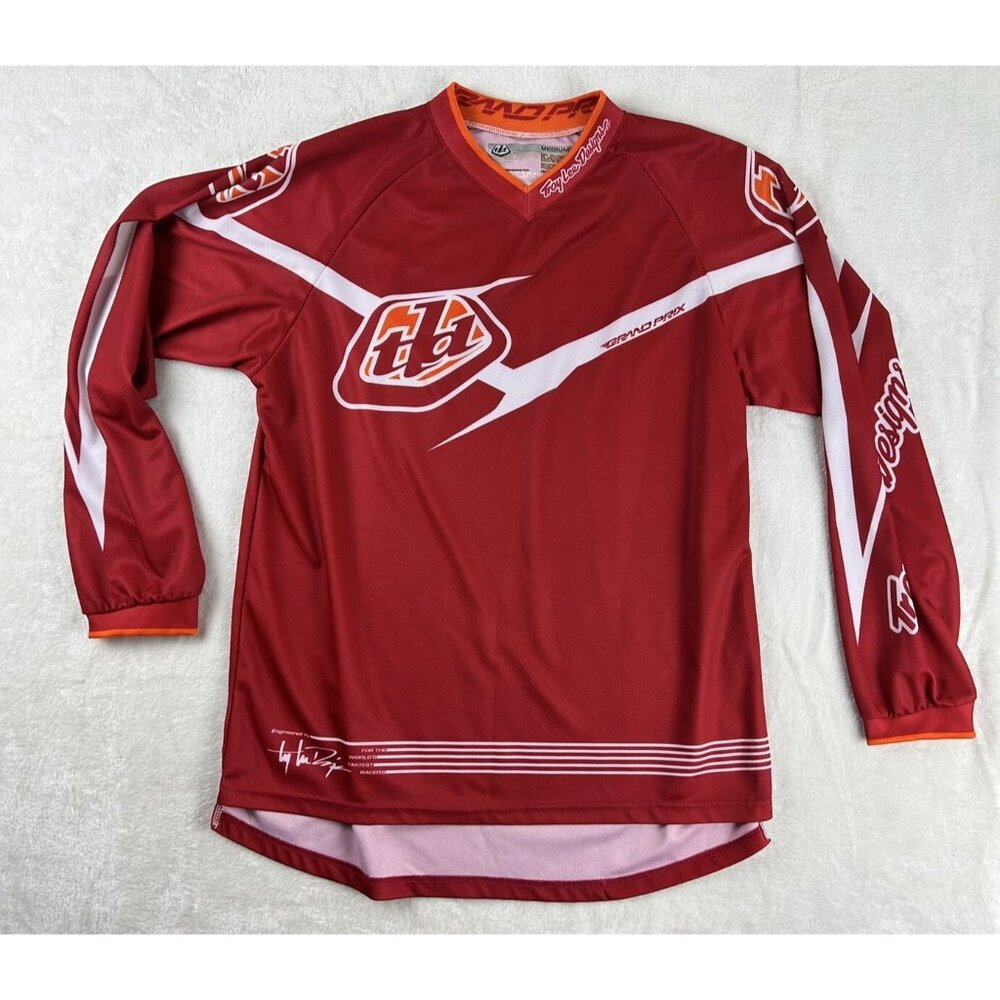 Troy Lee Designs Men's Long Sleeve Jersey Multicolored Size Medium Red Pullover